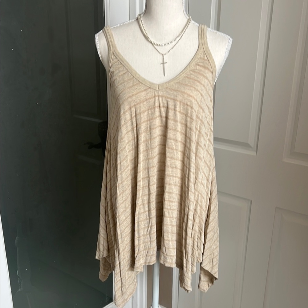 Splendid Beige Sleeveless Women's Top